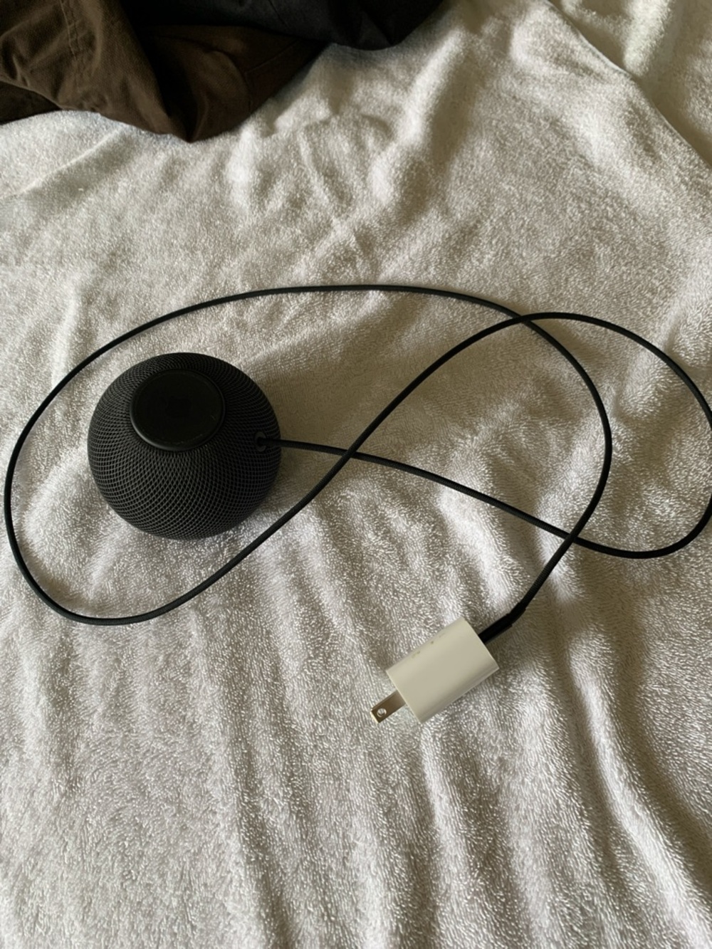 Apple HomePod Mini. Compact Black Smart Speaker with Power Adapter